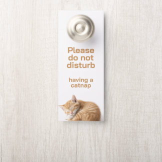Aviso De Porta Cochilo de gato