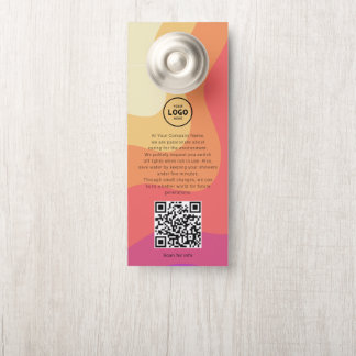 Aviso De Porta Código QR do Logotipo do Hotel Informações do Hósp