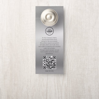 Aviso De Porta Código QR do Logotipo do Hotel Informações do Hósp