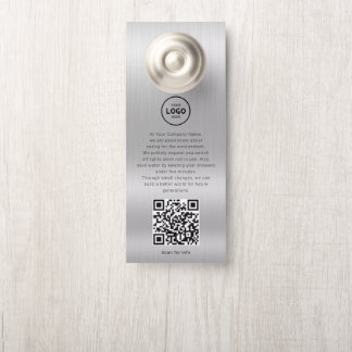 Aviso De Porta Código QR do Logotipo do Hotel Informações do Hósp