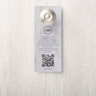Aviso De Porta Código QR do Logotipo do Hotel Informações para Hó
