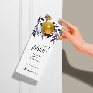 Aviso De Porta Colheita de Casamento de Prum Bem-vindo/Não Incomo
