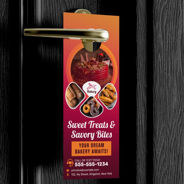 Aviso De Porta Compro de padaria profissional Doces tratamentos p (Criador carregado)