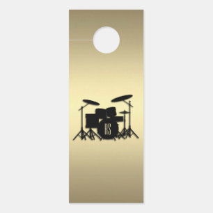Aviso De Porta Conjunto do tambor monograma Dourado
