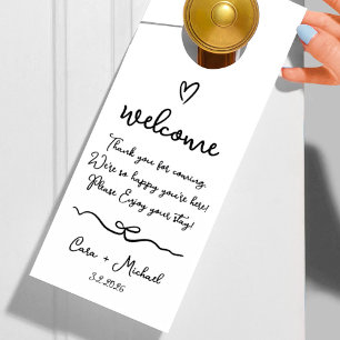 Aviso De Porta Convidado de Boas-vindas Hanger