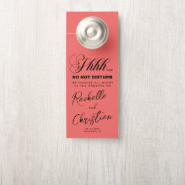 Aviso De Porta Convidado de Casamento de Script Minimalista