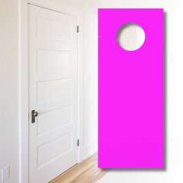 Aviso De Porta Cor Sólida Fuchsia | Elegante Clássico