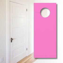 Aviso De Porta Cor Sólida Neon Rosa | Clássico