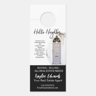 Aviso De Porta Corredor de porta do Agente Imobiliário Novo