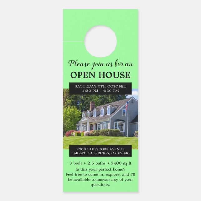 Aviso De Porta Criação de Imóveis em Casa Aberta (Frente)