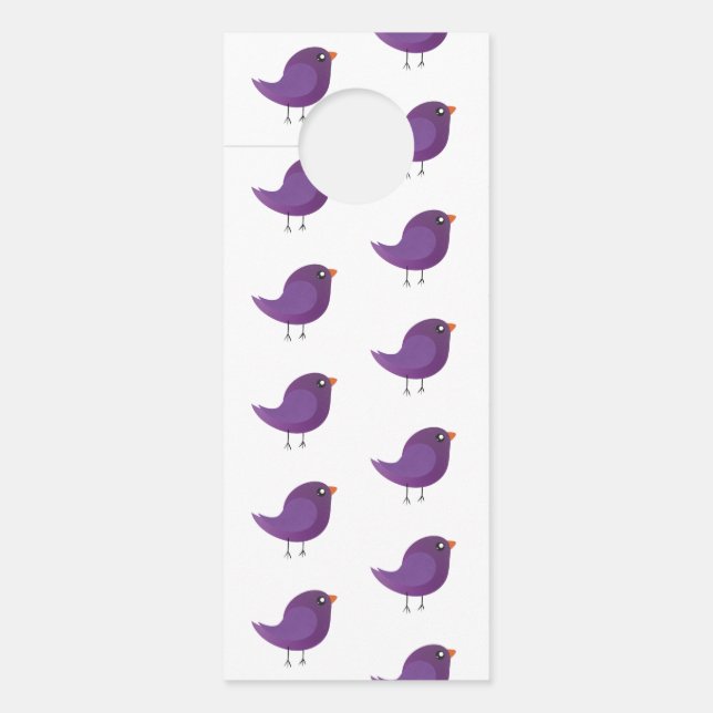 Aviso De Porta Crianças, passarinho fofo (Frente)