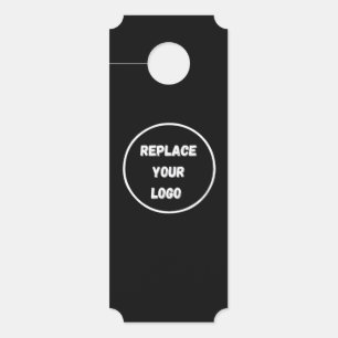 Aviso De Porta Crie seu próprio design personalizado preto
