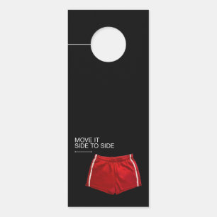 Aviso De Porta Cueca Esportiva Vermelha Move It Side To Side