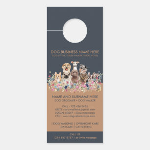Aviso De Porta Cuidador de Animais de Estimação Flores Botânicas