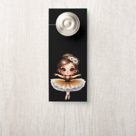 Aviso De Porta Cute Ballerina