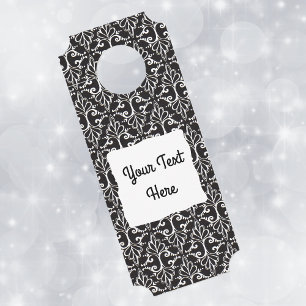 Aviso De Porta Design preto-e-branco-preto com rolagem rolante