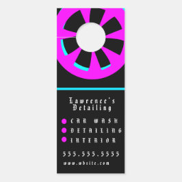 Aviso De Porta Designer de Interior de Lavação de Carros Neon Log