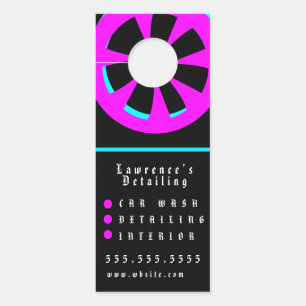 Aviso De Porta Designer de Interior de Lavação de Carros Neon Log