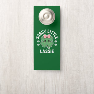 Aviso De Porta Dia de São Patrício Garotinha Sassy Little Lassie