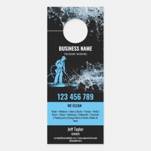 Aviso De Porta Dois idiomas: Lavando a pressão, lavando o tejadil