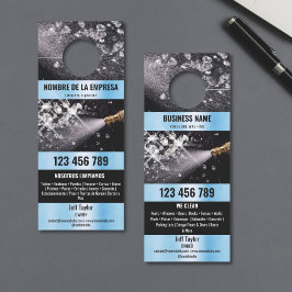 Aviso De Porta Dois idiomas: Lavando a pressão, lavando o tejadil