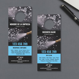 Aviso De Porta Dois idiomas: Lavando a pressão, lavando o tejadil