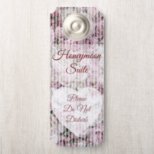 Aviso De Porta Door Hanger - Colagem de Rosas Vitorianos