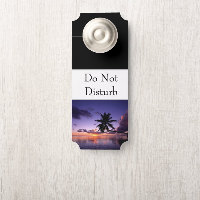 Aviso De Porta Door Hanger Hawaiian Sunset (Na maçaneta)