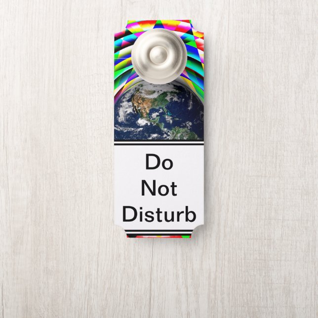 Aviso De Porta Earth Vibes de Kenneth Yoncich (Na maçaneta)