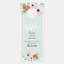 Elegante Floral Não Incomodar Boas-Vindas