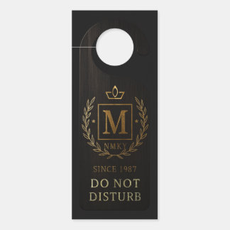 Aviso De Porta "Emblema Real NMKY – Design do Brasão Monograma M"
