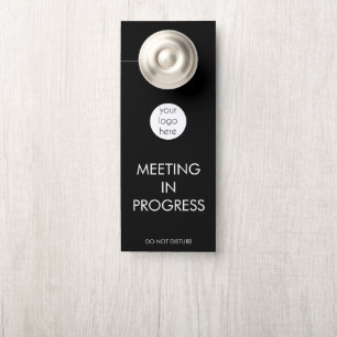 Aviso De Porta Encontro de Empresas de Logotipos Comerciais em Cu