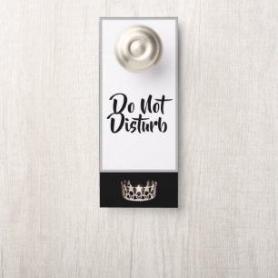 Aviso De Porta Estilo americano Pageant SLVR Crown Door Hanger