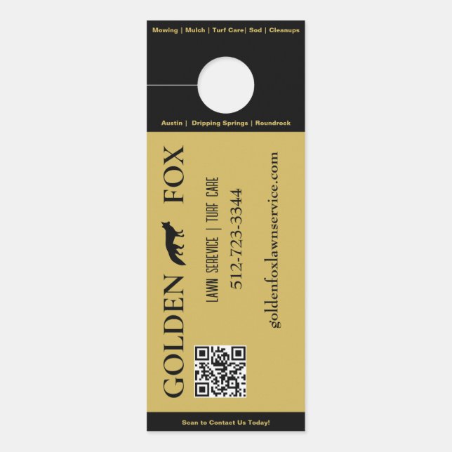 Aviso De Porta Estimativa do Código QR do Serviço Lançado (Frente)