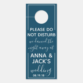 Aviso De Porta Etiqueta de Casamento de Marinhos DND e Boas-vinda