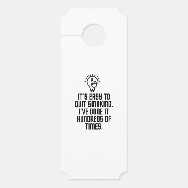 Aviso De Porta Fácil parar de fumar (Frente)