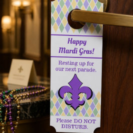Aviso De Porta Feliz Mardi Gras | Personalizado