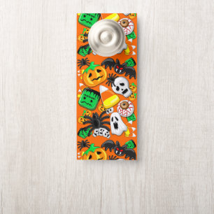 Aviso De Porta Festa de Candies do Halloween Spooky