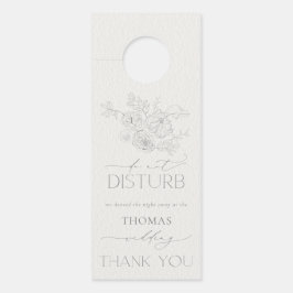 Aviso De Porta Finer Art Não Incomodar Casamento De Caligrafia De