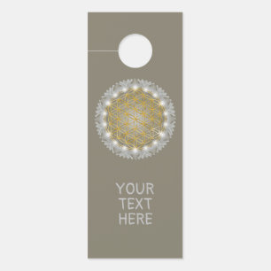 Aviso De Porta FLOR DA VIDA - Geometria Sagrada Luz 1