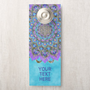 Aviso De Porta Flor Da Vida - Mandala Estilo Índia 2