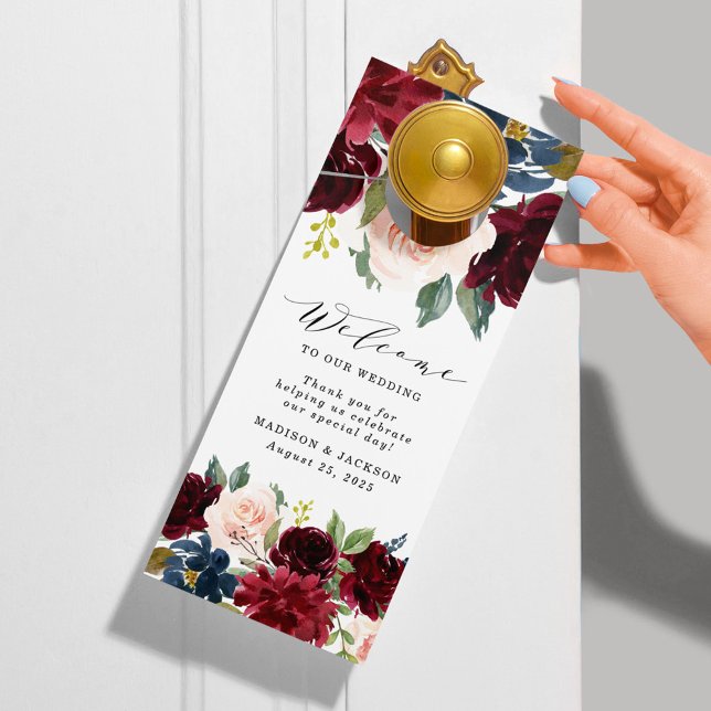 Aviso De Porta Flores Encantadas de Casamento Bem-vindo & Não Per (Criador carregado)