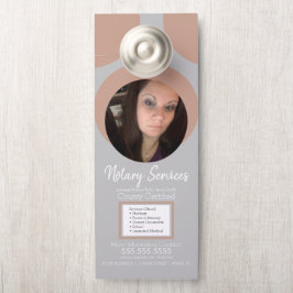 Aviso De Porta Foto Geométrica do Serviço Notário Público