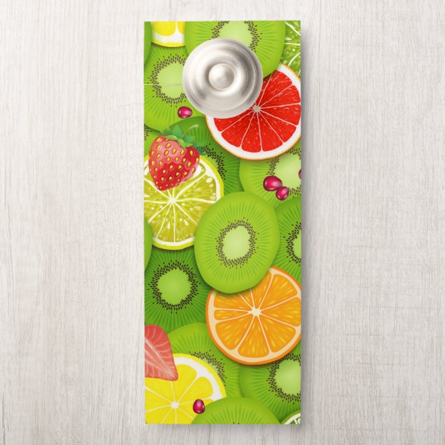Aviso De Porta Frutas de Verão 2 (Na maçaneta)