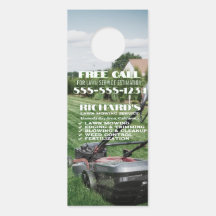 Gardener Lawn Care e Cabeçalho da Porta de Manuten