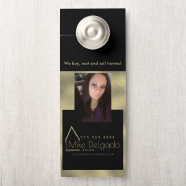 Aviso De Porta Gerente de Propriedade Elegante Corretor de Vendas