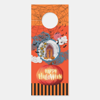 Aviso De Porta Halloween Assustador