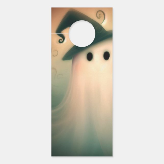 Aviso De Porta Halloween/Fantasma/Queda/Ornamento Whimsical (Frente)