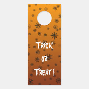 Aviso De Porta Halloween Spider Web