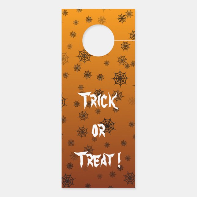 Aviso De Porta Halloween Spider Web (Verso)